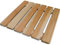 Castelmerlino Tarima para ducha en listones de alerce atornillados 49x49 cm para platos de ducha 70x70 cm