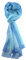 TigerTie Damen Chiffon Halstuch in hellblau blau mit Bordüre - Größe 160 cm x 36 cm