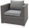 outdoor Loungesessel Rügen (BHT 102x75x86 cm) BHT 102x75x86 cm grau Einzelsessel Polstersessel Ledersessel