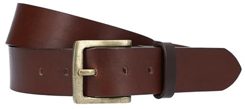 Gusti Gürtel Leder - Jori schlichter Ledergürtel mit goldener Schnalle Accessoires Herren Damen Unisexgürtel Schwarz Leder