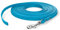 15m Schleppleine, Hundeleine, 1 Karabiner, Cyan-blau, extra schmal, schmutz- und wasserabweisend