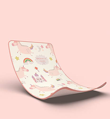 Iczodrow Almohadilla para orinal de cama de bebé, transpirable, 4 capas de unicornio, seda de hielo, impermeable, reutilizable, para niños y niños pequeños, 20 x 28 pulgadas