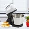 Batidora de mano eléctrica, batidora de mano, 7 velocidades, 100 W, con olla de acero inoxidable y 4 varillas agitadoras para crema, claras de huevo, pasteles y masas (negro)