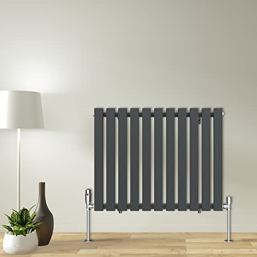 Warmehaus Radiatore orizzontale di design, 600 x 760 mm, colore: Grigio antracite