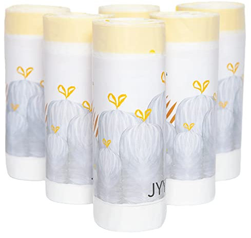 JYYD Bin Liners10L -15 Litre Plastic Trash Bags with Tie Tape Drawstring Handles Bin Bags Liners Garbage Bags (10-15L(75pcs))