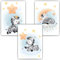3er Set Poster Bilder für Kinderzimmer Babyzimmer Deko - DIN A4 Kinderposter Tiere - Jungen Mädchen Babyparty Geschenkidee Kindergeburtstag Wandbild (Zebra)