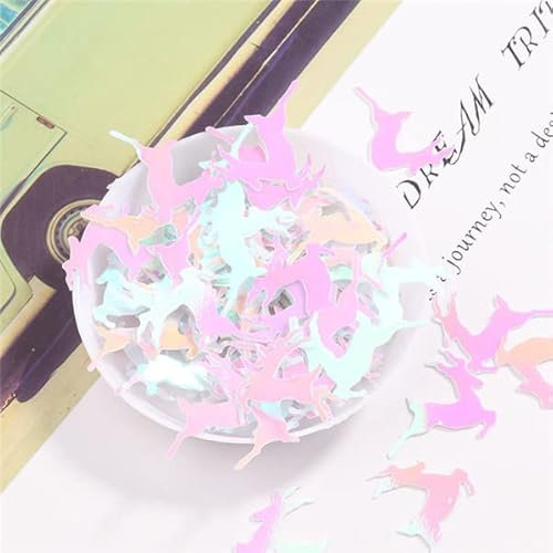 10 g/Packung Acht Stile Weihnachtsserie Pailletten PVC Pailletten DIY Handwerk Lose Pailletten Sammelalbum Ornamente Dekoration Zubehör-CD AB Weiß 1