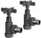 iBathUK Regency Thermostatic Radiator Valve,Solid Brass,Angled Radiator Valve Pair, Universal Central Heating,Tower Rail Valve- Anthracite (Set of 2)