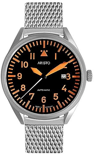 Aristo Herren Uhr Armbanduhr Fliegeruhr Automatik 3H223-M Edelstahl