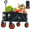 NGTeco Bollerwagen Faltbar Handwagen, 275lbs Weight Capacity Collapsible Folding Wagon Cart with Brake, Beach Wheels, Heavy Duty Foldable Outdoor Utility Garden Cart