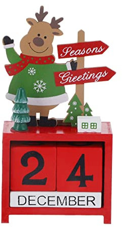 # Weihnachtsdekorationen Holz Baum Kalender Countdown Kinder Weihnachtsgeschenke Desktop Ornamente (B, Einheitsgröße)