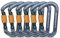 Karabiner Klettern Kletterausrüstung, Karabinerhaken aus Aluminium Karabiner Karabinerhaken für Hängematte, Schaukel, Camping, Angeln, Outdoor-Ausrüstung(28KN, 6 Pack)