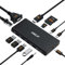 Adaptateur USB C, Hub USB C vers HDMI/VGA, USB-C vers Ethernet RJ45, Port Audio, PD 100W & Port USB-C, Docking Station USB C 13 en 1 pour MacBook Pro Dell Tablette Type C