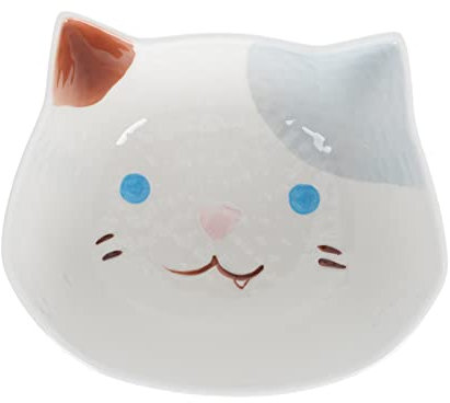 PRETYZOOM Ensaladera con forma de gato de dibujos animados, adorable cuenco de almacenamiento de alimentos para desayuno, postres y aperitivos, vajilla linda para comidas y golosinas