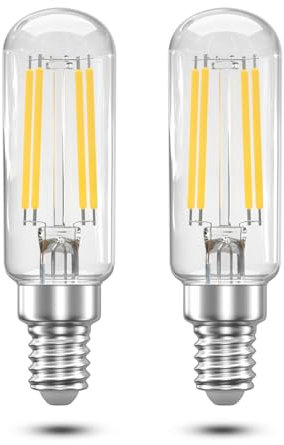 Aurax 4W LED Cooker Hood Bulbs E14 Extractor Fan Bulb 40W Range Hood Bulb Replacement for Fridge/Extractor Fan/Cooker Hood/Oven Hood, T26 E14 Small Edison Screw Applicance Lamp Cool White 6000K, 2 Pcs