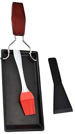 Homoyoyo 1set Padelle Bbq Legno Con Manico Robusto Piastra Antiaderente Per Cucina All Aperto e Picnic Per Pesce e Verdure
