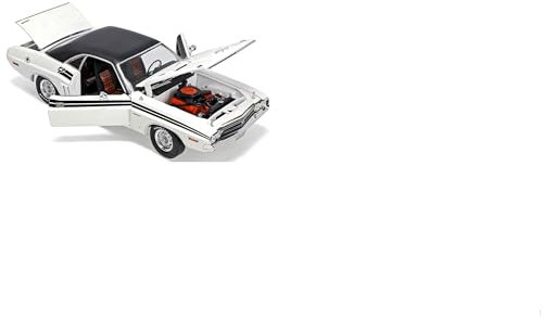 Dodge Challenger Coupe Weiss mit Dach in Schwarz 1. Generation 1969-1974 1/18 Greenlight Modell Auto