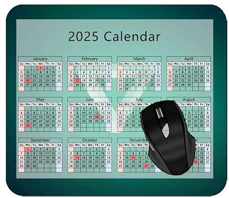 Mouse Pad - Calendrier 2026,Tapis de Souris d'Ordinateur, Triangle Lumière Forme Sombre Antidérapante pour PC Bureau,Travail,Jeux,Ordinateur Portable,Ordinateur