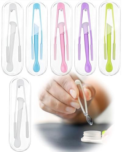 KGDUYC 6pcs Pinzas para Lentes de Contacto, Removedor de Insertador de Lentes de Contacto, Palo Plástico para Lente Contacto, Herramientas de Lentes Contacto para Viajes y Actividades al Aire Libre