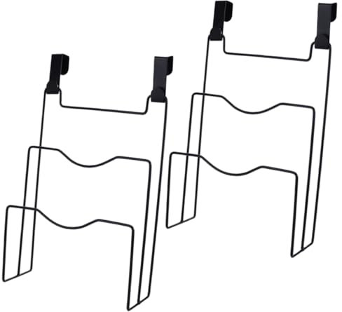 STOBOK Wall Mounted Pan Lid Organizer 2Pcs Hanging Pot Lid Holder Cabinet Door Pan Lid Storage Racks Cutting Board Holder Organizer for Kitchen