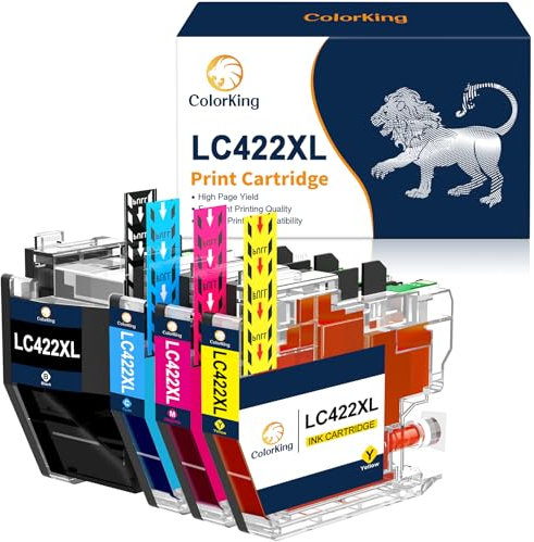 ColorKing LC422XL Kompatible Brother LC422XL Tintenpatronen Value Pack für LC-422XLVAL Patronen für Brother MFC-J5340DW Brother MFC-J5740DW Brother MFC-J5345DW MFC-J6540DW MFC-J6940DW 4er Pack