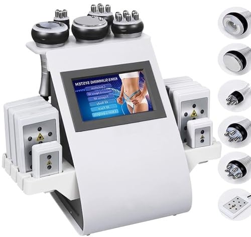 JKYWOL 40Khz Radiofrecuencia Cavitación Producto De Belleza, 6 En 1 Anticelulítico Celulitis Masajeador Facial Levantamiento De Cuerpo Conformado Adelgazamiento Máquina para Quemar Grasa Instrument