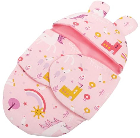 TOYANDONA Puppenschlafsack Wolldecke Babydecke Kleidung Puppendecke Puppenkleidung Zubehör Für Neugeborene Kleidung Für Babypuppen Neugeborener Wickel Puppenhut Puppe Stirnband Stoff