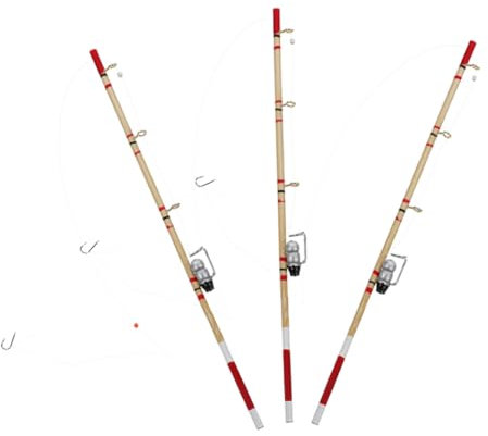 GARVALON 3pcs Miniature Fishing Rod Realistic Dollhouse Fishing Pole Decor for Scene Enhancement and Creative Play for Miniature House Accessories and Photography Props