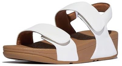 Fitflop GEMÜTLICH SANDALE DAMEN LULU ADJUSTABLE BACK STRAPS Glattleder WEISS talla numeric_40