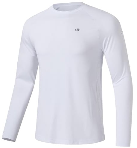 Huayuzh Herren UV-Schutz Rashguard UV Shirt UPF 50+ Langarmshirt Schwimm T-Shirt Schnelltrocknend Atmungsaktiv Surfen