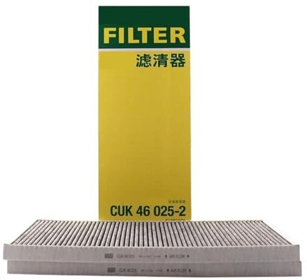 FMCUVBFR Compatibile con Tesla, Model Y Model 3 EV Kit Filtro Abitacolo al Carbonio Mann Filter CUK25015/21-2 CUK46025/1-2 CU47025/3-2 Filtro Aria Integrato(CUK46025-2)