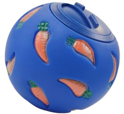 Boule de friandises Lapin – Distributeur d'alimentation interactif, Casse-croûte à | Style coloré et Amusant pour enrichir Les Petits Animaux de Compagnie, Fonction d'ouverture réglable