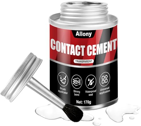 ALLONY Colla Scarpe, Super Colla, Colla Suola Scarpe, Colla Invisibile, Trasparente Impermeabile, Colla PVC, Adatto per Pelle, Suola Scarpe, Gomma, Plastica, PVC, Tende, Anello per Nuoto, 170g