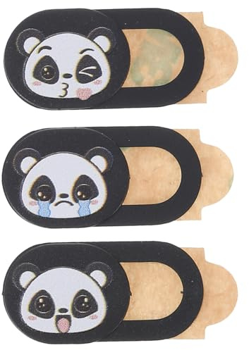 Warmhm 3 Stück Panda Webcam Cover Dünner Laptop Kamera Abdeckung Selbstklebender Schutzaufkleber gegen Einfache Montage Geeignet für Smartphone Tablet Notebook