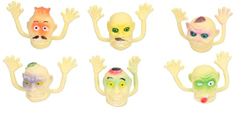 OVAQUIXI Prank Monsters Mini-Fingerpuppen, Lustiges Interaktives Spielzeug für Halloween-Partys, Kindergeschenk, 6er-Pack
