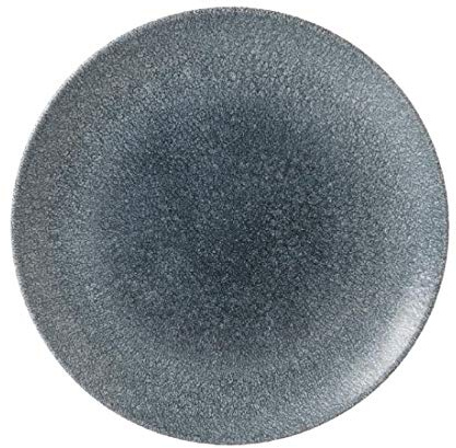 Churchill Studio Prints Raku Round Coupe Plate Topaz Blue 260mm
