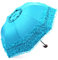 Maibar Parapluie Pliant Femme Anti-UV Dentelle Parapluies Ombrelle Parasol Umbrella Venteux Pluie en été (Bleu)