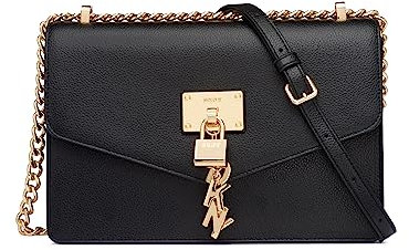 DKNY Damen Elissa Lg Shoulder Bag, Black Gold, Einheitsgröße EU