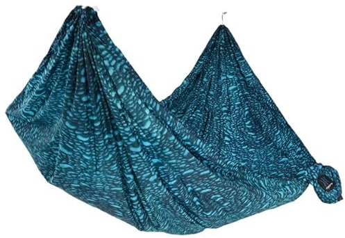 Kijaro Lightweight Hammock – Perfect Backpacking Hammock, Portable Hammock & Camping Hammock – Holds Up to 300lbs – Various Outdoor Hammock Colors & Patterns – Journey Print, Cayman Blue Iguana