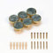 EVERGD 27mm Pure Copper Handle Shell Brass Gold Wardrobe Kitchen Cabinet Door Knobs Drawer Cupboard Hardware Pull Handle Clothes Coat Hook Modern Simple (6, Ink Green)