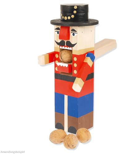 matches21 HOME & HOBBY Klassischer Nussknacker DIY Holz Bastelset für Kinder ab 12 Jahren Bausatz