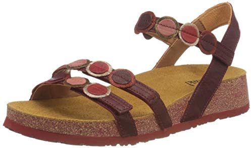 Think! Damen KOAK nachhaltige Riemchen Sandale, 5000 Rosso/Kombi, 40 EU