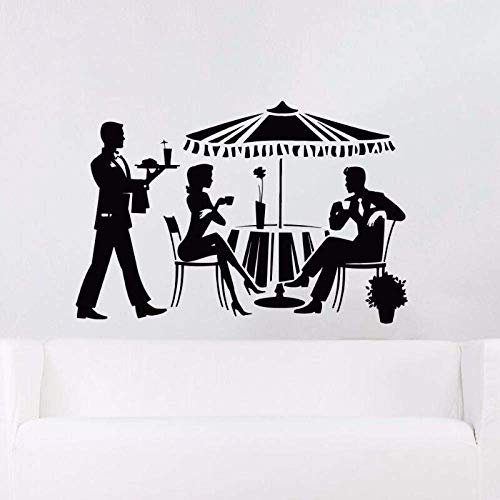 Wall Stickers Drinking Relax Removable Cocktail Sticker Relax Shop Window Sticker Restaurant Wall Art Mural 57 * 38Cm