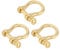 NA Pure Brass Horseshoe Buckle D Type Ring Shackle Pin Anchor Shackle Bow Shackle for Fob Leather U Shaped Hook Shackle Key Ring Hook