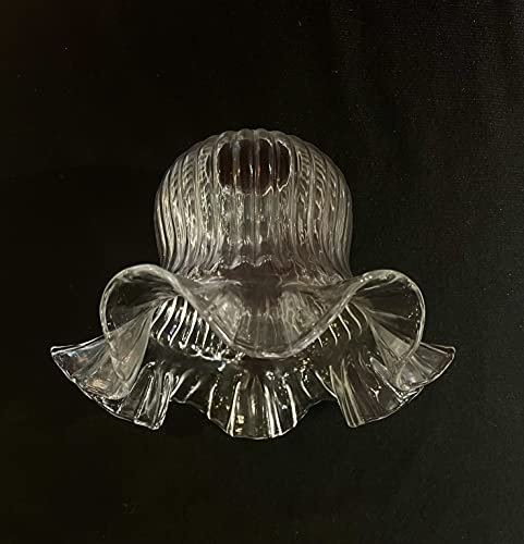 Victoria Clear Transparent Ribbed Clip on Replacement Glass lamp Shade Ceiling Light