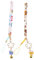 Lot de 2 dragonnes de poignet avec grelot et pendentif chat porte- pour téléphone portable, appareil photo, téléphone, portefeuille, badge, bleu