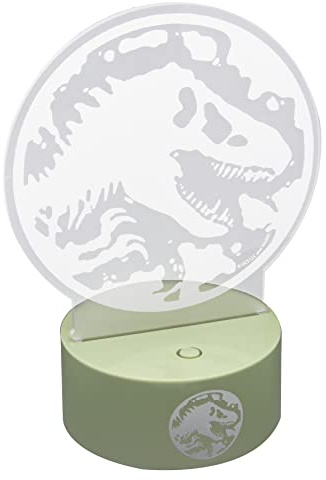 Joy Toy - Jurassic World Dominion Schablonen-LED-Licht in Geschenkpackung 17x5x23 cm, breit, [Mi], Grün, Blau, Orange, Weiß