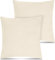2 Flanell Kissenbezüge aus 100 % Polyester Teddy Fleece Optik | hautfreundlich, weich kuscheligund warm - Perfekt für die kalte Jahreszeit 80 x 80 cm | 80 x 40 cm Farbe Beige Größe 80 cm x 80 cm