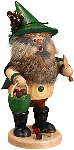 Drechselwerkstatt Uhlig DWU Räuchermann Pilzsammler grün