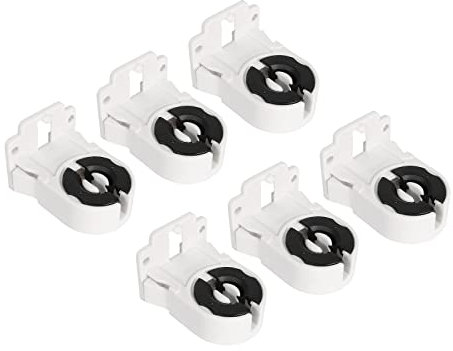 PATIKIL 6-Pack T8 Leuchtstofflampe Halter nicht geschirmt Lampensockel G13 Basis für LED Leuchtstoffröhre Ersatz weiß schwarz